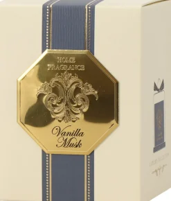 Intratuin geurkaars Luxe Vanilla Musk blauw 30 uur D 9,5 H 13 cm