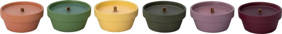 Intratuin kaars in pot Kindra lichtgroen 14 uur D 12 H 5,5 cm