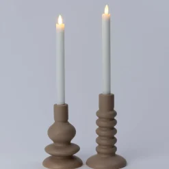 Intratuin kandelaar Alta taupe D 10,7 H 16 cm