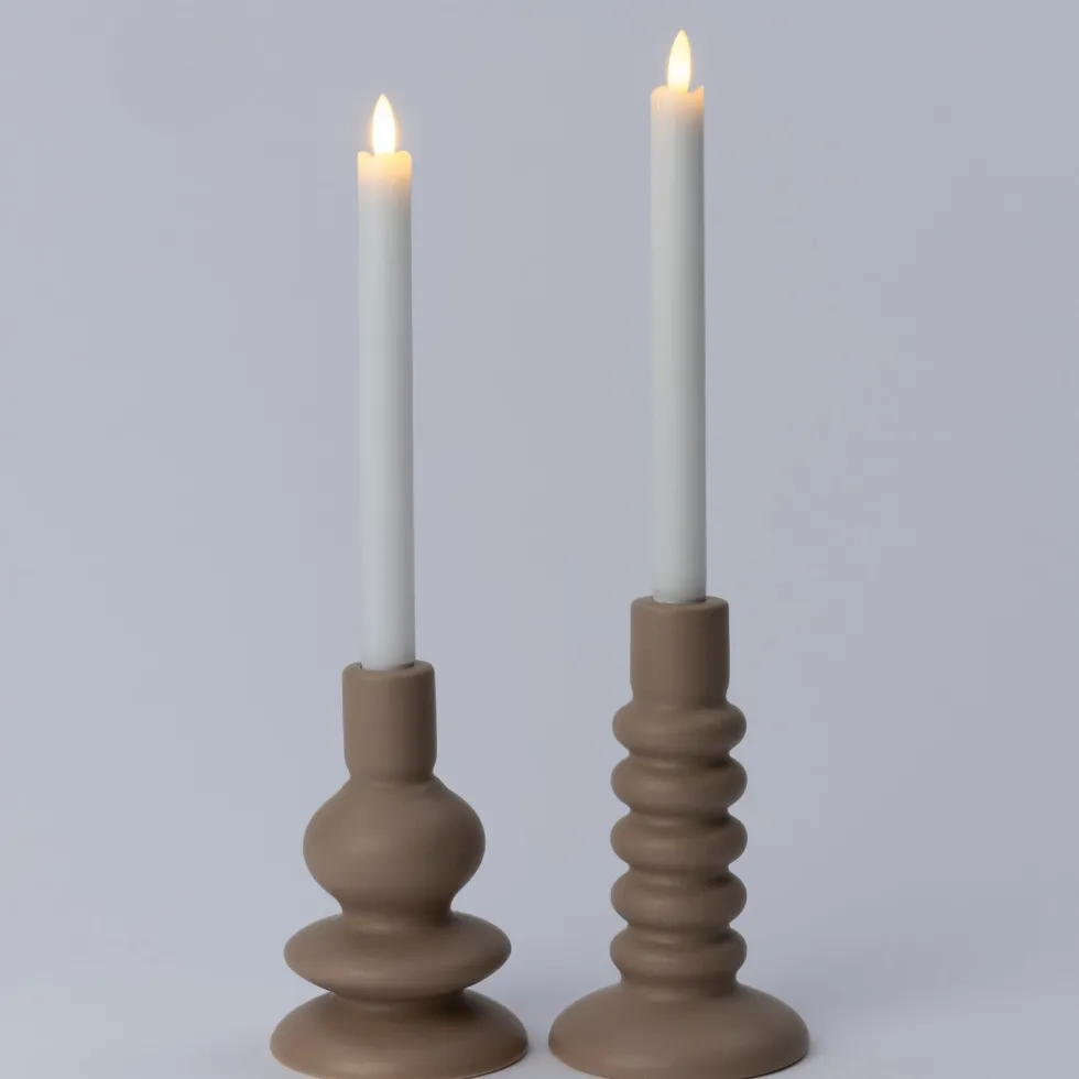 Intratuin kandelaar Alta taupe D 10,7 H 16 cm
