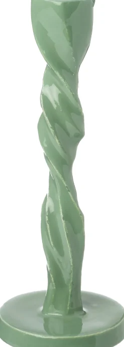 Intratuin kandelaar Coal groen D 9 H 23 cm