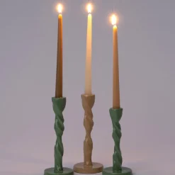 Intratuin kandelaar Coal groen D 9 H 23 cm