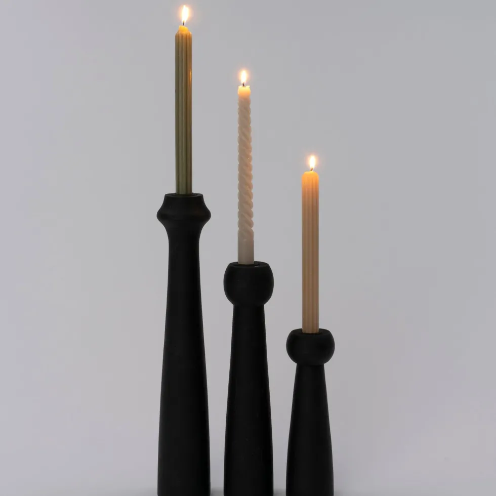 Intratuin kandelaar Corey zwart D 7 H 40 cm