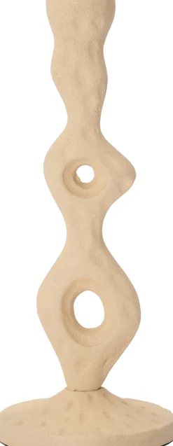 Intratuin kandelaar Dezi beige D 8,5 H 21,5 cm