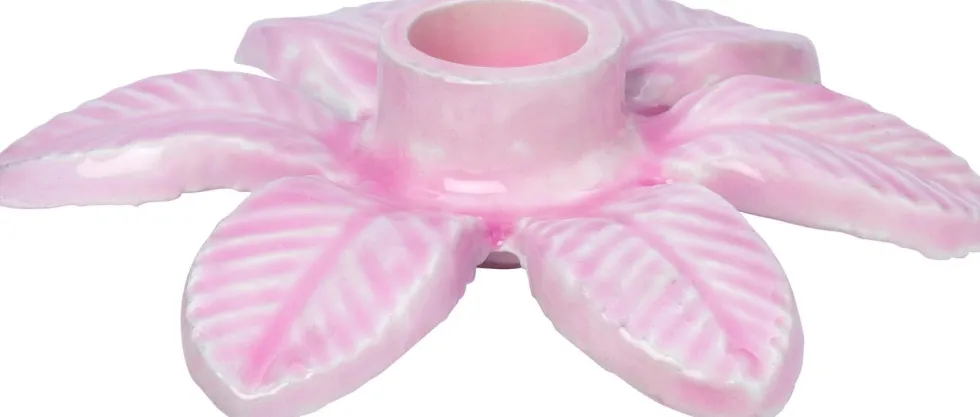 Intratuin kandelaar Dingo roze D 12 H 2,5 cm