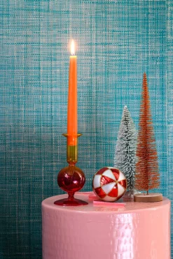 Intratuin kandelaar geel / rood D 8 H 16 cm