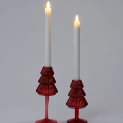 Intratuin kandelaar Gilmar rood D 8 H 16 cm