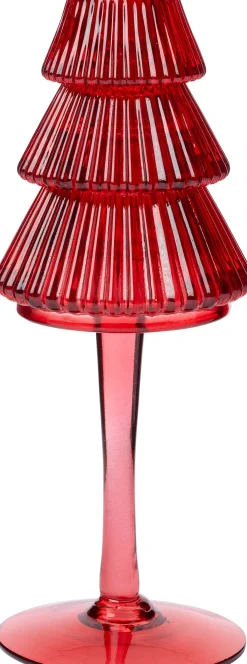 Intratuin kandelaar Gilmar rood D 8 H 19 cm