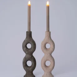 Intratuin kandelaar Igor grijs 11 x 6 x 35,5 cm