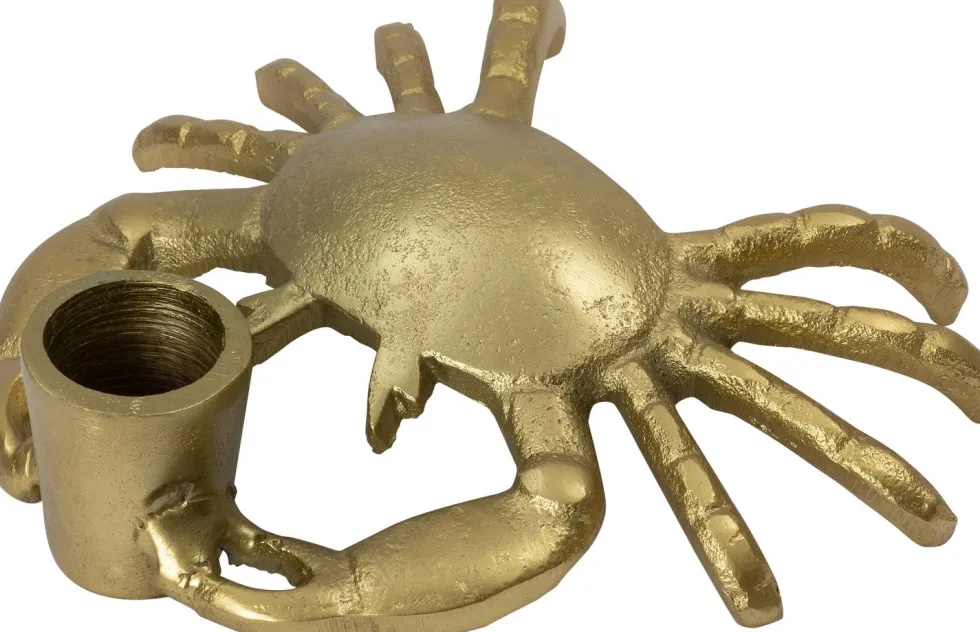Intratuin kandelaar Jaba krab goud 14,5 x 14 x 3 cm