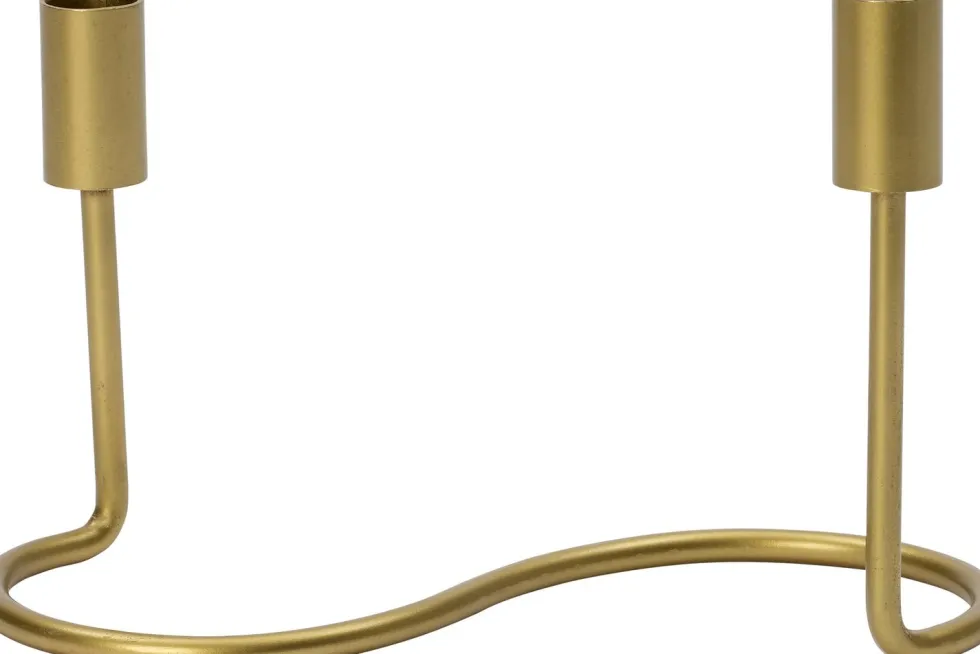 Intratuin kandelaar Joa goud 22 x 13,5 x 15,5 cm