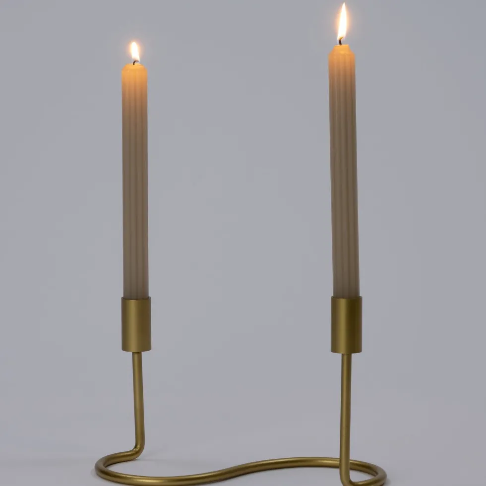Intratuin kandelaar Joa goud 22 x 13,5 x 15,5 cm