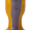 Intratuin kandelaar Kara geel / paars D 6 H 9 cm