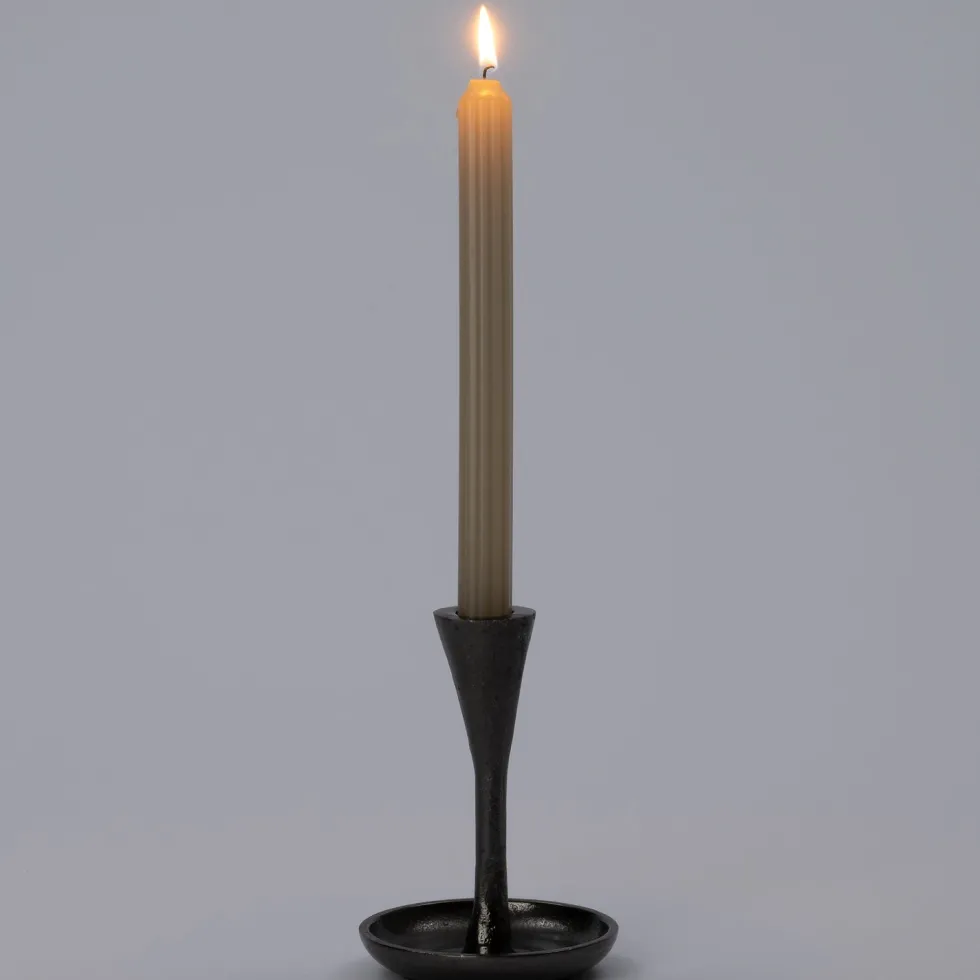 Intratuin kandelaar Kee zwart D 10,5 H 19,5 cm