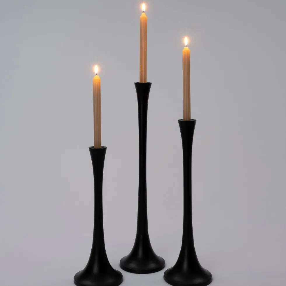 Intratuin kandelaar Kee zwart D 14 H 39 cm