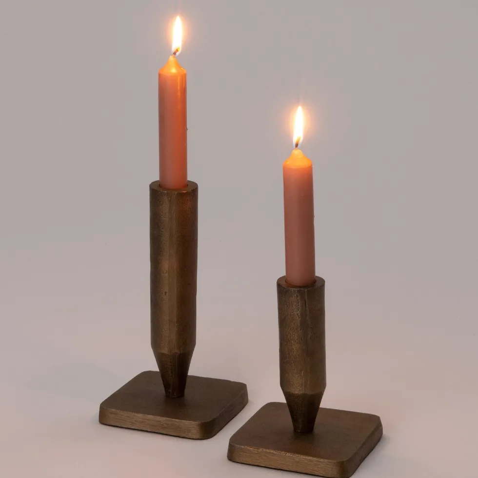 Intratuin kandelaar Kei goud D 8 H 13 cm
