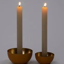 Intratuin kandelaar Lizz bruin / goud D 10 H 5 cm