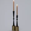 Intratuin kandelaar Lucia goud / zwart D 8 H 34 cm