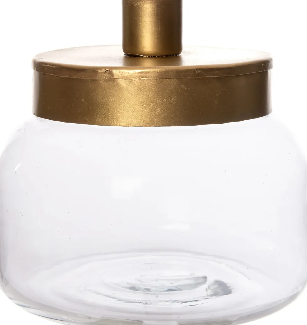 Intratuin kandelaar met pot goud D 13 H 12 cm