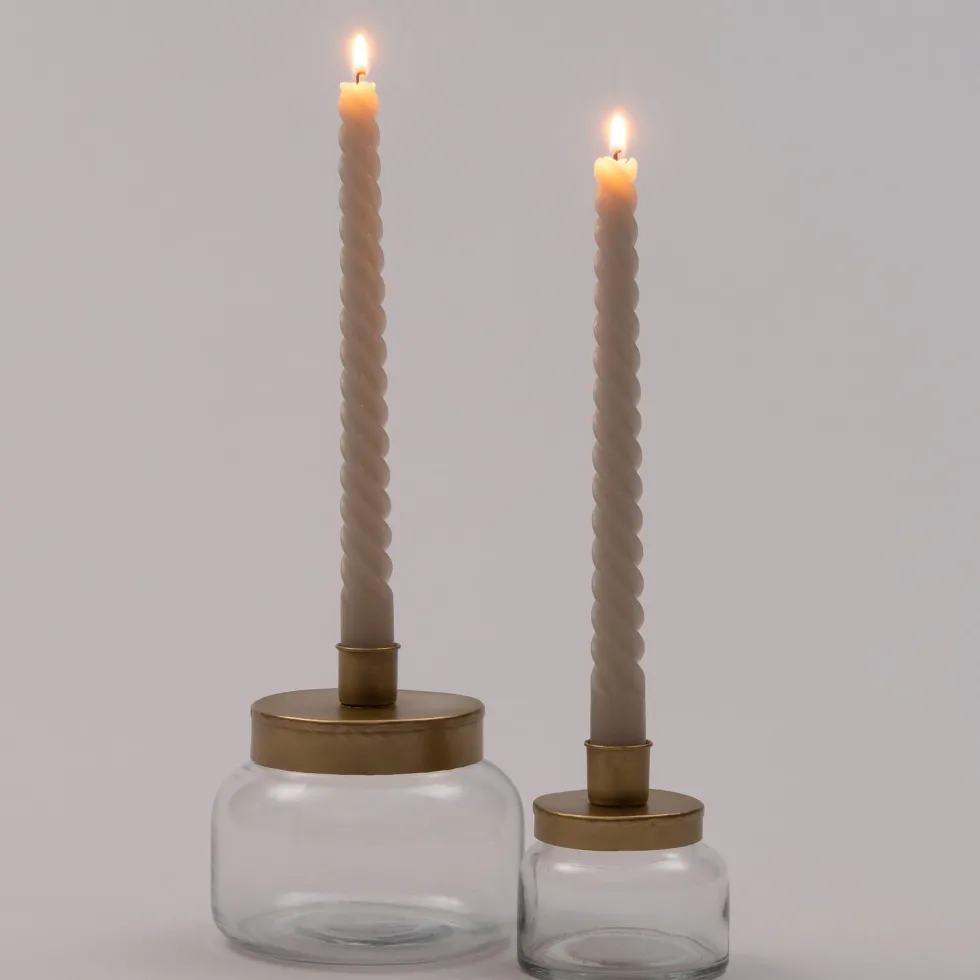 Intratuin kandelaar met pot goud D 13 H 12 cm