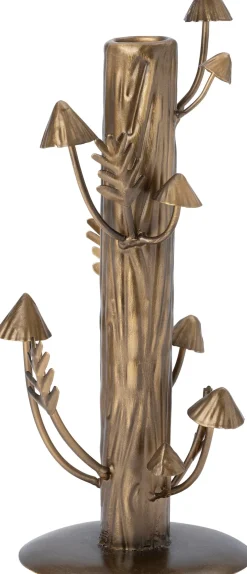 Intratuin kandelaar Paddenstoel goud 10 x 10 x 26 cm