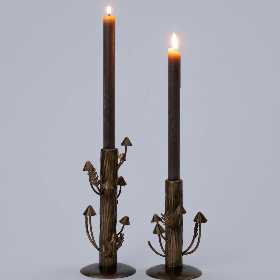 Intratuin kandelaar Paddenstoel goud 10 x 10 x 26 cm