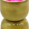 Intratuin kandelaar Rico geel / roze D 6 H 7 cm