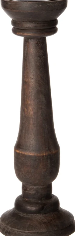 Intratuin kandelaar Rother bruin D 13 H 37 cm