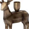 Intratuin kandelaar Tarja rendier goud 13,5 x 7,2 x 17,7 cm