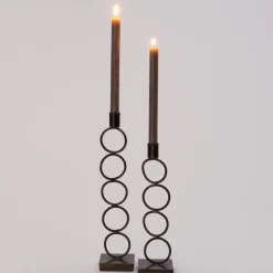 Intratuin kandelaar Troms bruin D 9 H 33,5 cm