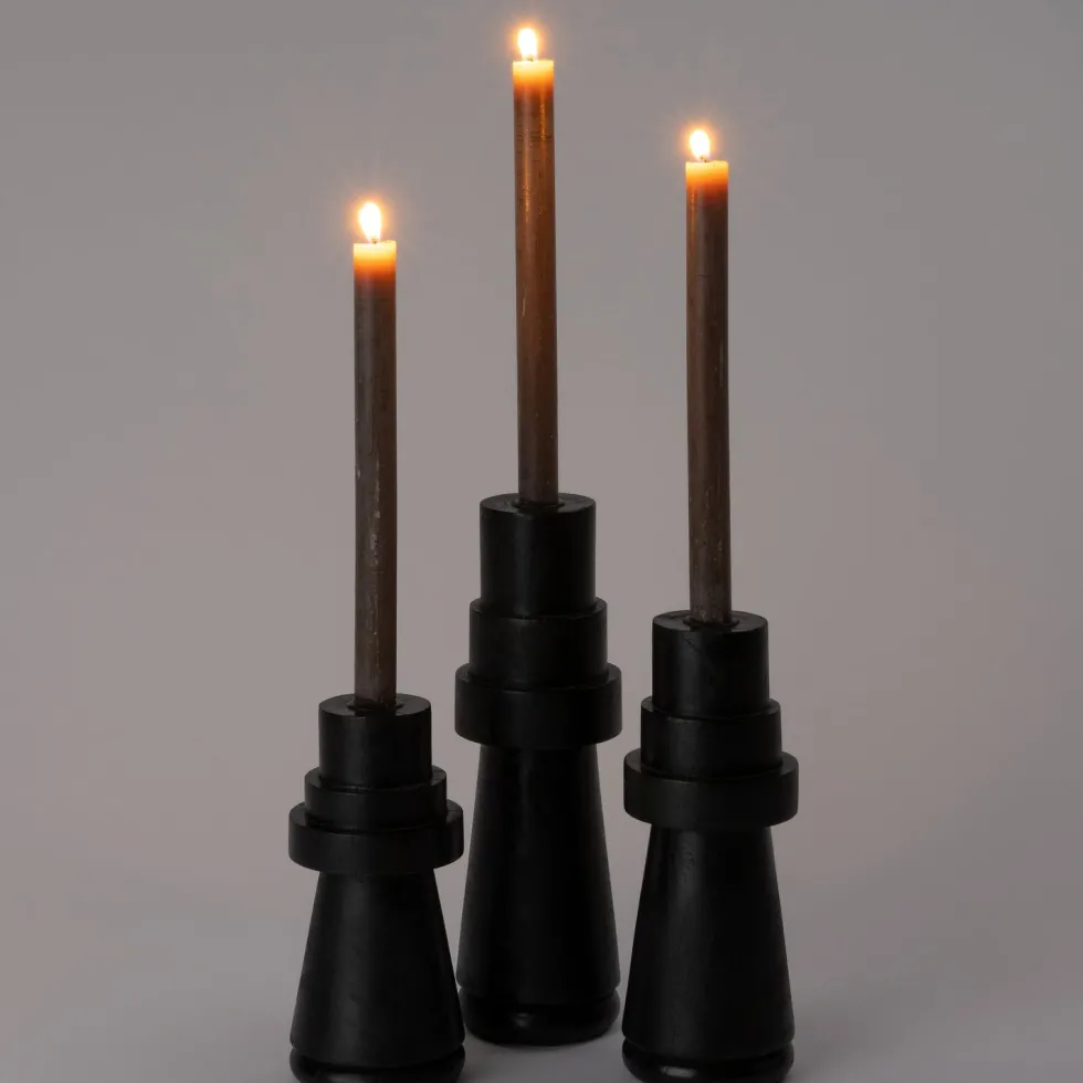 Intratuin kandelaar Vivien zwart D 10,5 H 30,5 cm