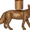 Intratuin kandelaar vos 11 x 3 x 8,5 cm goud