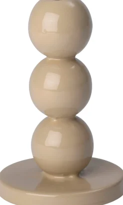 Intratuin kandelaar Yorik beige D 10,5 H 16,5 cm