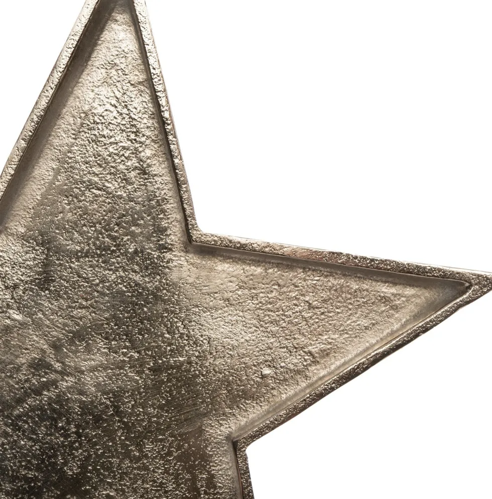 Intratuin kerstdecoratiebord ster zilver 24 x 1 x 24 cm