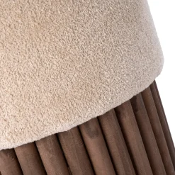 Intratuin kruk Galia beige / naturel D 35 H 43 cm