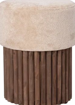 Intratuin kruk Galia beige / naturel D 35 H 43 cm