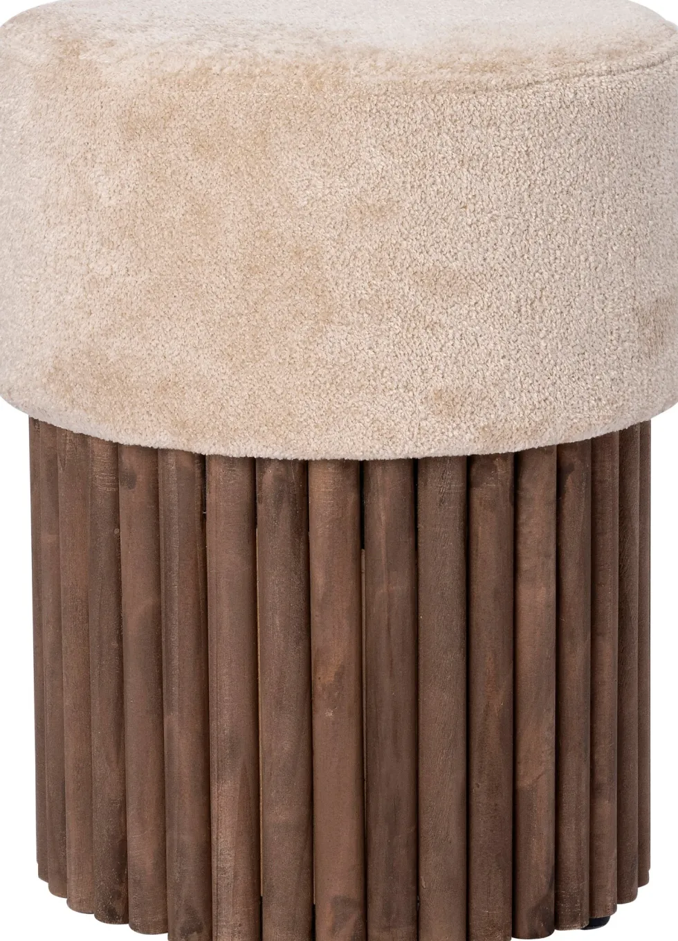 Intratuin kruk Galia beige / naturel D 35 H 43 cm