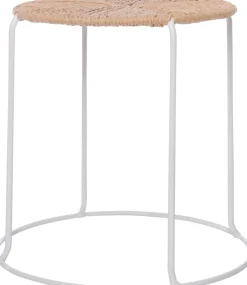 Intratuin kruk wit / naturel D 23 H 26 cm