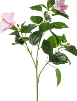 Intratuin kunstbloem Chinese roos roze H 78 cm