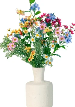 Intratuin kunstbloemen boeket Pien wit / oranje H 65 cm