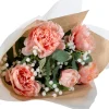 Intratuin kunstbloemen boeket Kim zalm H 55 cm