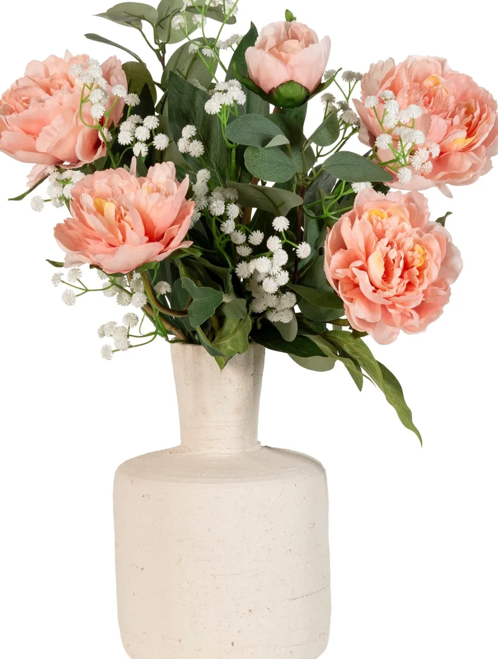 Intratuin kunstbloemen boeket Kim zalm H 55 cm