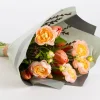 Intratuin kunstbloemen boeket Sara zalm H 50 cm