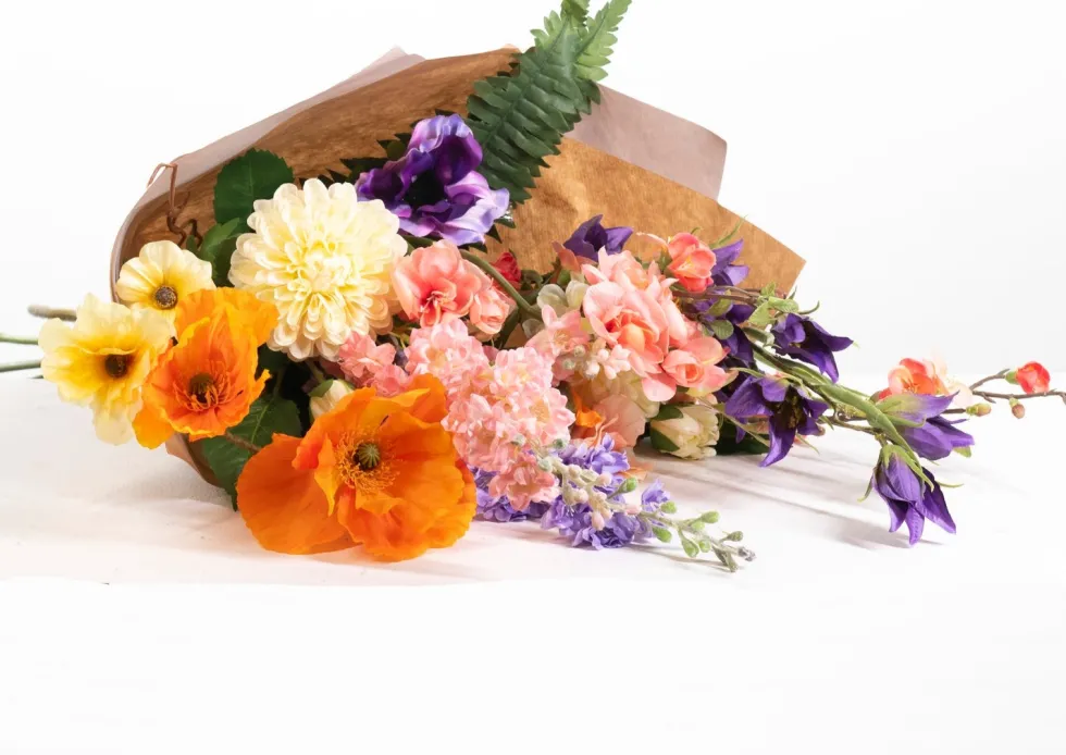 Intratuin kunstbloemen boeket Lotte mix H 70 cm