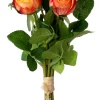 Intratuin kunstbloemen boeket Roos oranje H 35 cm