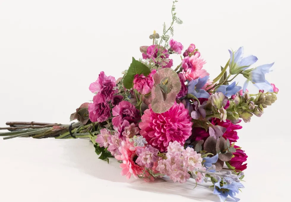 Intratuin kunstbloemen boeket Ivy roze H 70 cm
