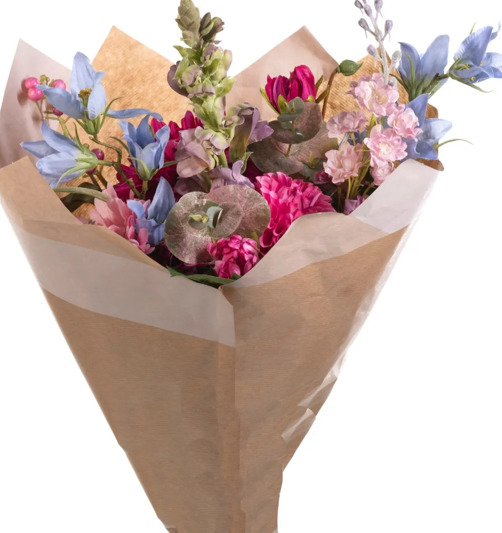 Intratuin kunstbloemen boeket Ivy roze H 70 cm