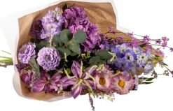 Intratuin kunstbloemen boeket Noor paars H 90 cm
