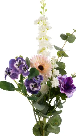 Intratuin kunstbloemen boeket Lola wit / blauw H 70 cm