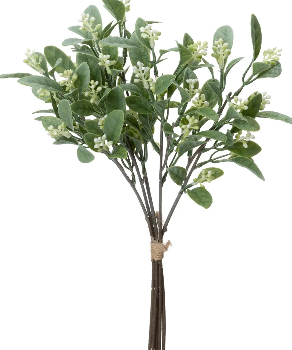 Intratuin kunstbloemen boeket Bessentak wit H 39 cm